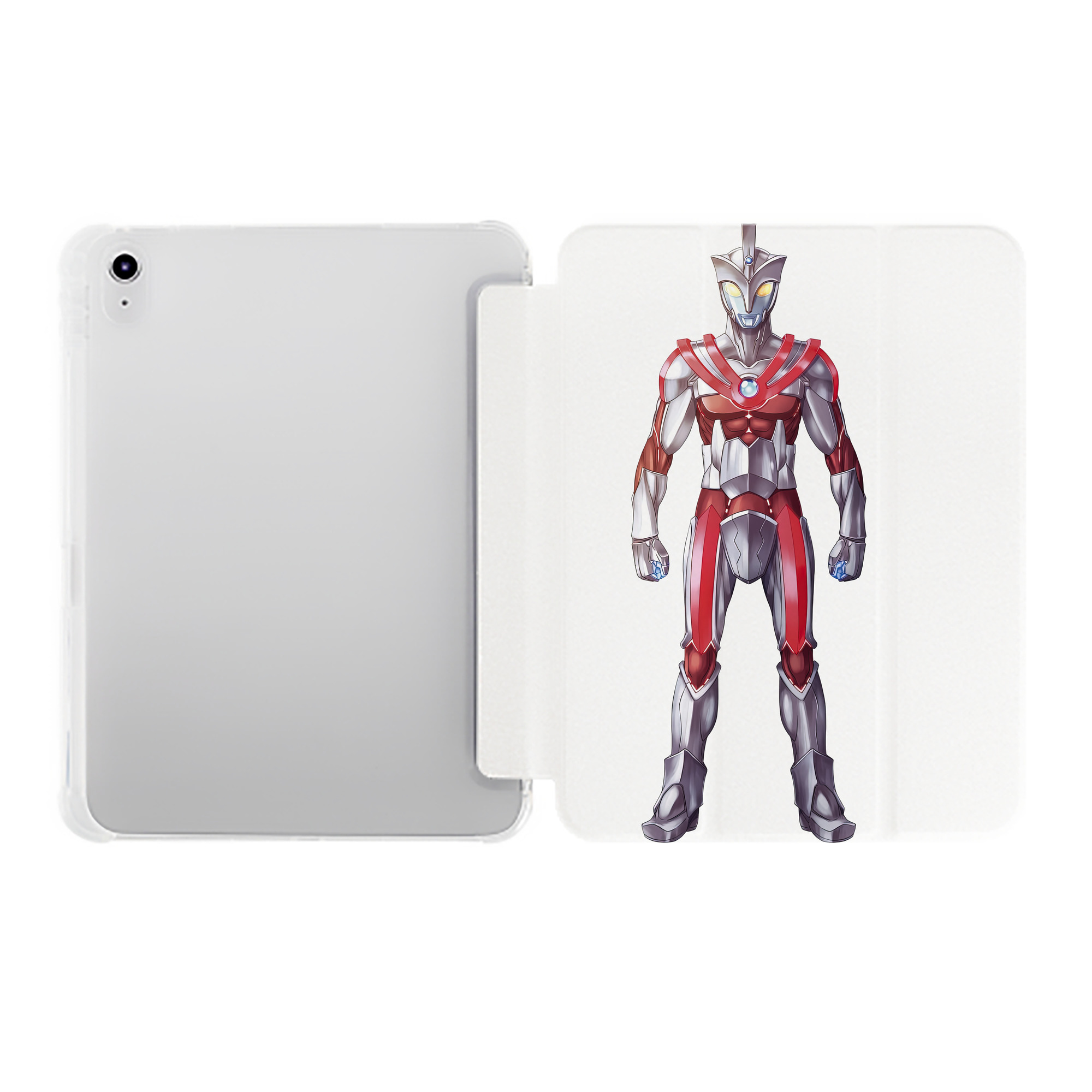 （画像用） ウルトラマン Ultraman IPad ケース ペン収納付き 三つ折りスタンド PUレザー×シリコン 対応機種9.5/10.5/10.9インチ
